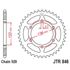 Coroa de aço JT Sprockets JTR846