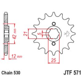 Rodas dentadas de borracha JT Sprockets de aço JTF571