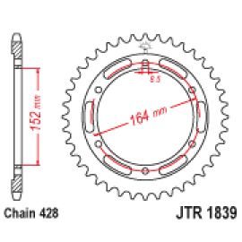 Coroa de aço JT Sprockets JTR1839