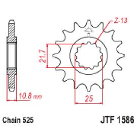 Rodas dentadas de borracha JT Sprockets de aço JTF1586