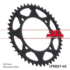 Coroa de aço JT Sprockets JTR857ZBK na preto