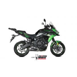 Escape completo aprovado Mivv DELTA RACE em aço inoxidável pintado de preto para KAWASAKI VERSYS 650 2024