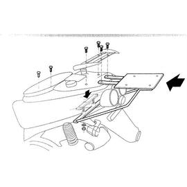 Soporte Baúl Trasero Shad A0W57T para Aprilia SR 50 Nettscaper 97-04