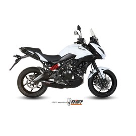 Escape completo aprovado Mivv SUONO em aço inoxidável pintado de preto para KAWASAKI VERSYS 650 15-20