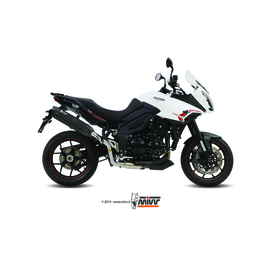 Escape aprovado Mivv SUONO em aço inoxidável pintado de preto para TRIUMPH TIGER SPORT 1050 13-16 | TIGER 1050 13-16